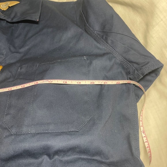 C E Schmidt Men’s Coveralls LG  Short. Long Sleeve.Navy Blue. Auto shop, Garage. - Picture 9 of 15